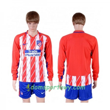 Koszulka Atlético Madryt Domowe Koszulki Piłkarskie 2017-2018 Długi Rękaw